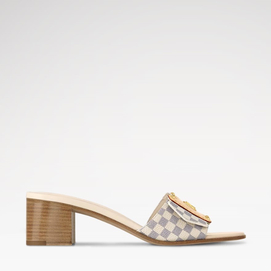 Louis Vuitton LV Frame Mule Damier Canvas 45mm For Women 1AHMFI