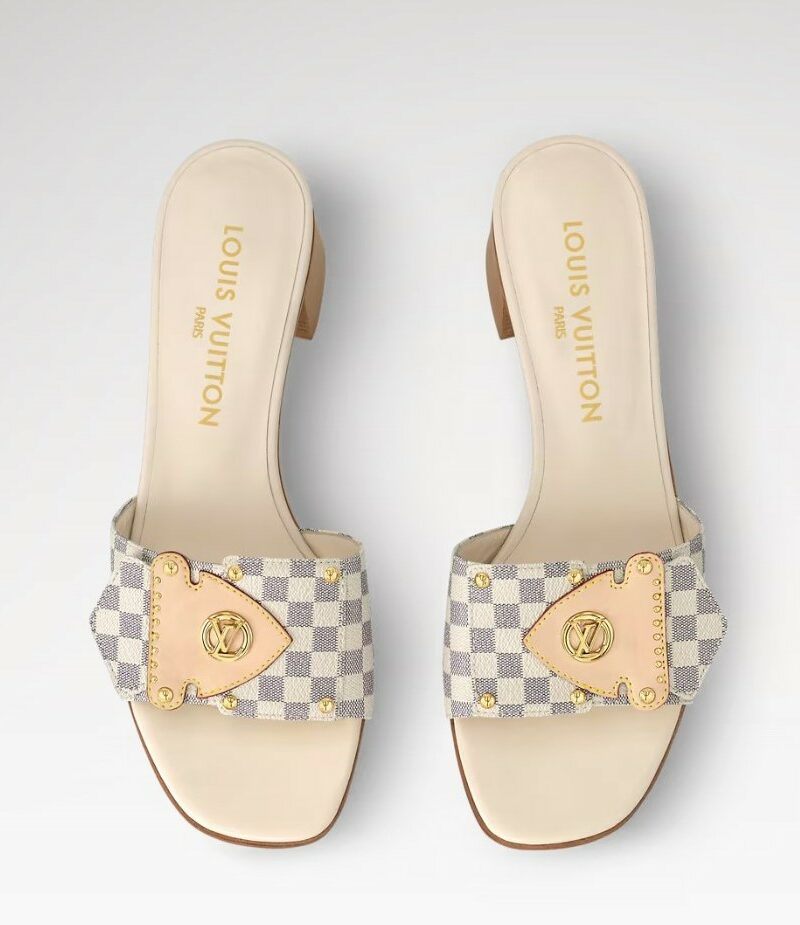 Louis Vuitton LV Frame Mule Damier Canvas 45mm For Women 1AHMFI