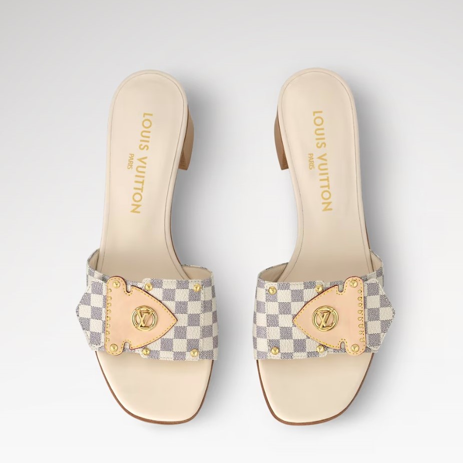 Louis Vuitton LV Frame Mule Damier Canvas 45mm For Women 1AHMFI