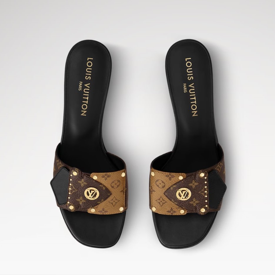 Louis Vuitton LV Frame Mule Black 45mm For Women 1AD5A6