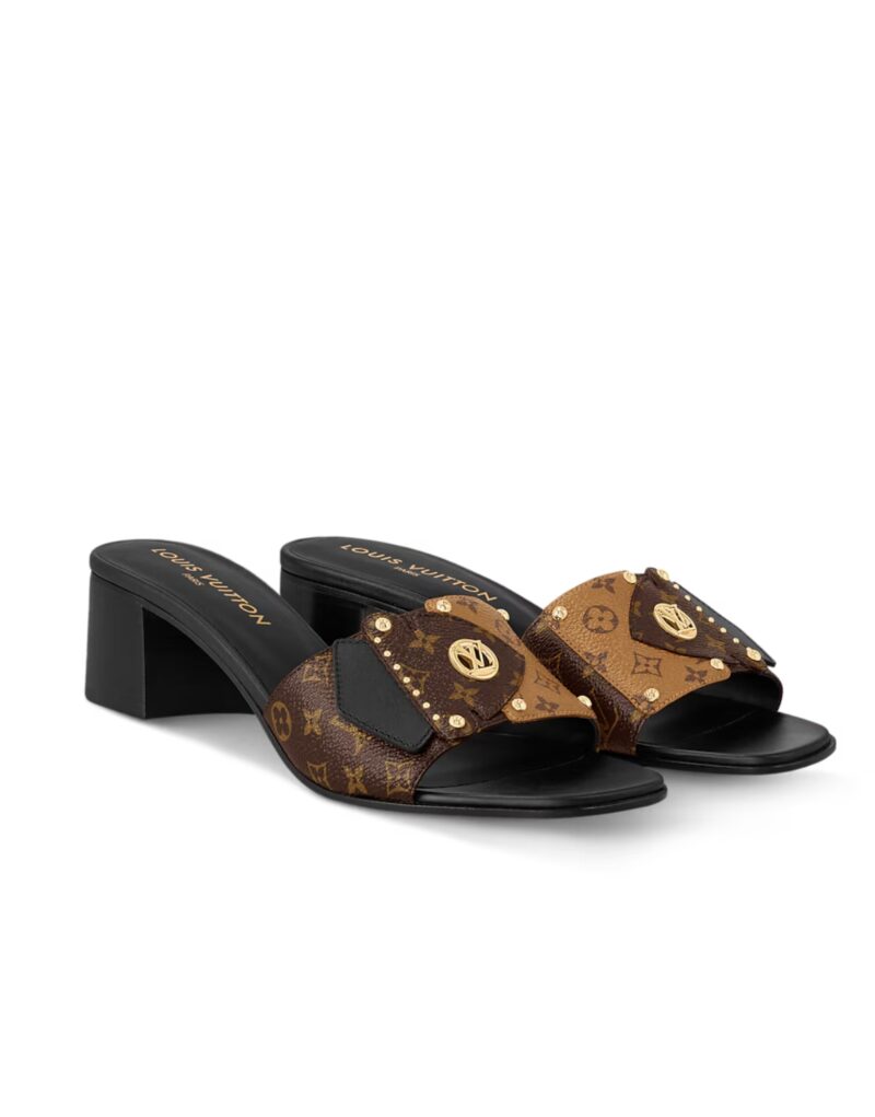 Louis Vuitton LV Frame Mule Black 45mm For Women 1AD5A6