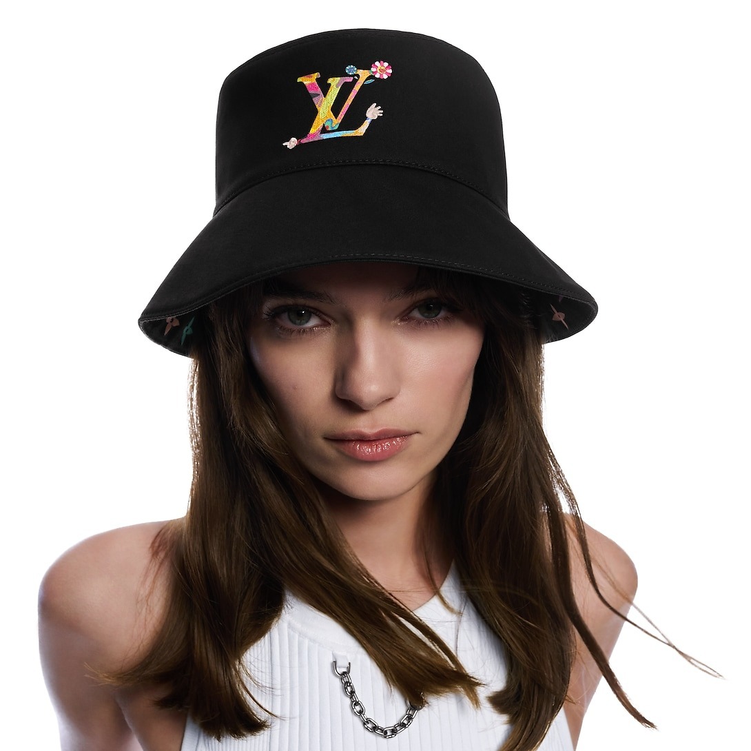 Travel Set Louis Vuitton LV x TM: Nano Speedy Bag Multicolore Noir + Reversible Superflat Bucket Hat Black For Women