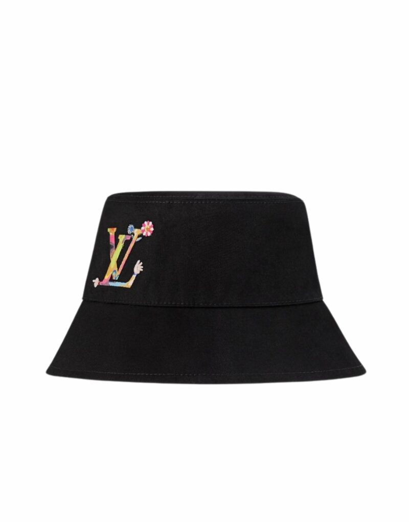 Travel Set Louis Vuitton LV x TM: Nano Speedy Bag Multicolore Noir + Reversible Superflat Bucket Hat Black For Women