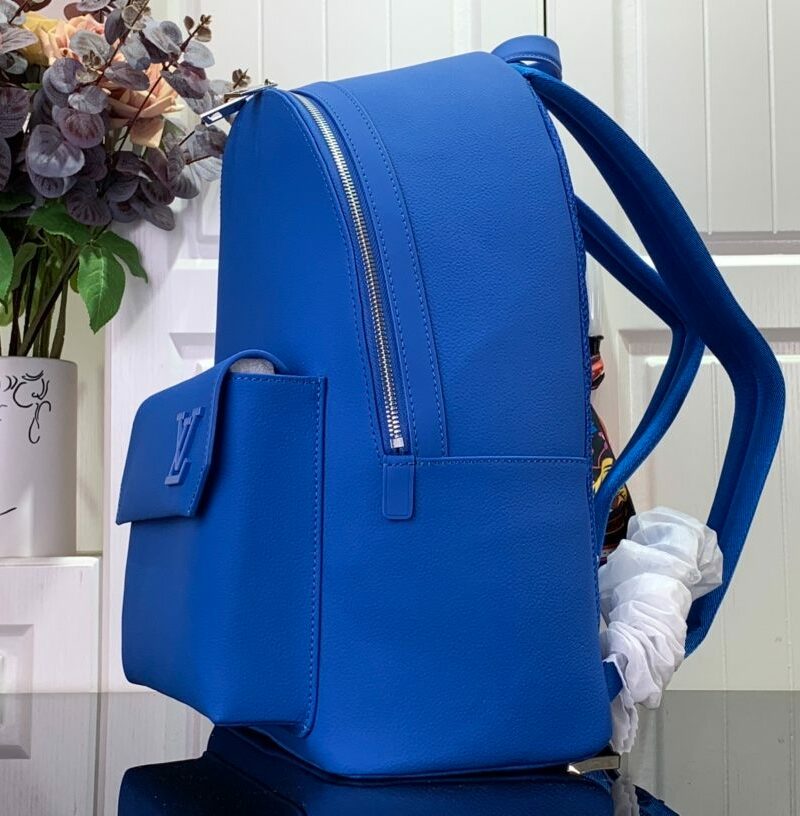 [True-to-ORIGINAL] Louis Vuitton LV Aerogram Backpack Blue For Men, Men's Bags 43cm/17in