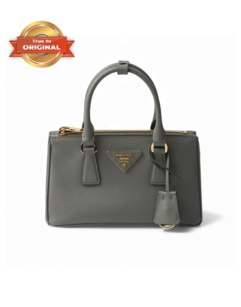 [True-to-ORIGINAL] Prada Galleria Mini Saffiano Leather Bag Slate Gray For Women 8.3in/21cm ‎‎‎1BA916_NZV_F0480_V_EOO
