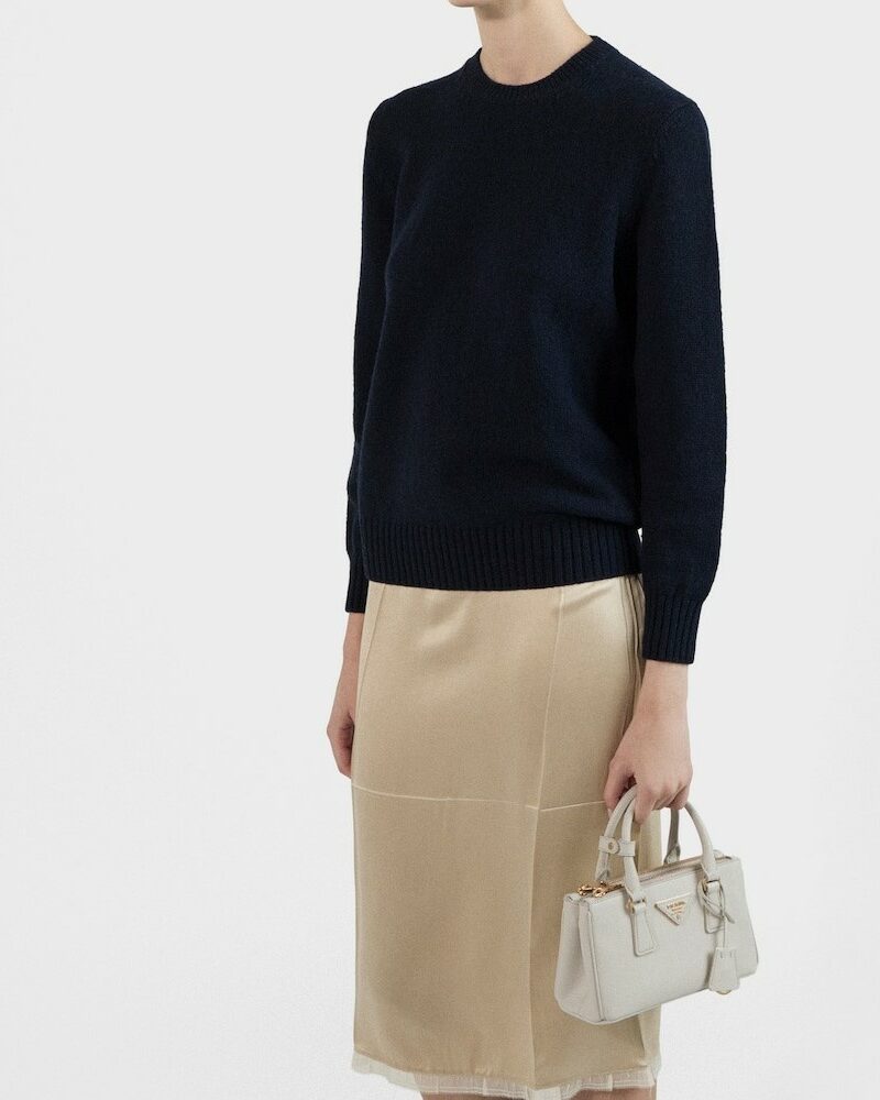 [True-to-ORIGINAL] Prada Galleria Mini Saffiano Leather Bag Chalk White For Women 8.3in/21cm ‎‎‎1BA916_NZV_F0K74_V_EOO