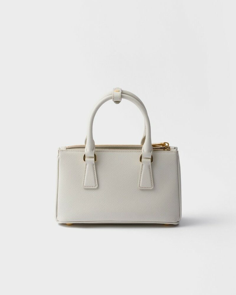 [True-to-ORIGINAL] Prada Galleria Mini Saffiano Leather Bag Chalk White For Women 8.3in/21cm ‎‎‎1BA916_NZV_F0K74_V_EOO
