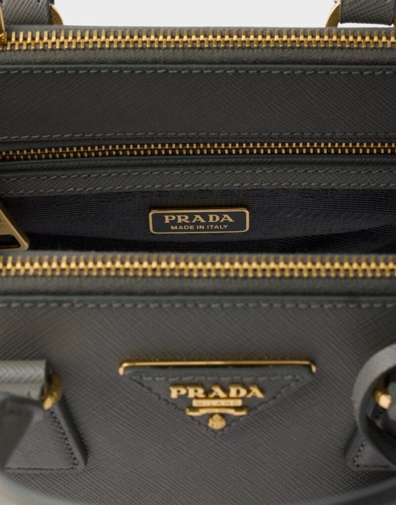 [True-to-ORIGINAL] Prada Galleria Mini Saffiano Leather Bag Slate Gray For Women 8.3in/21cm ‎‎‎1BA916_NZV_F0480_V_EOO