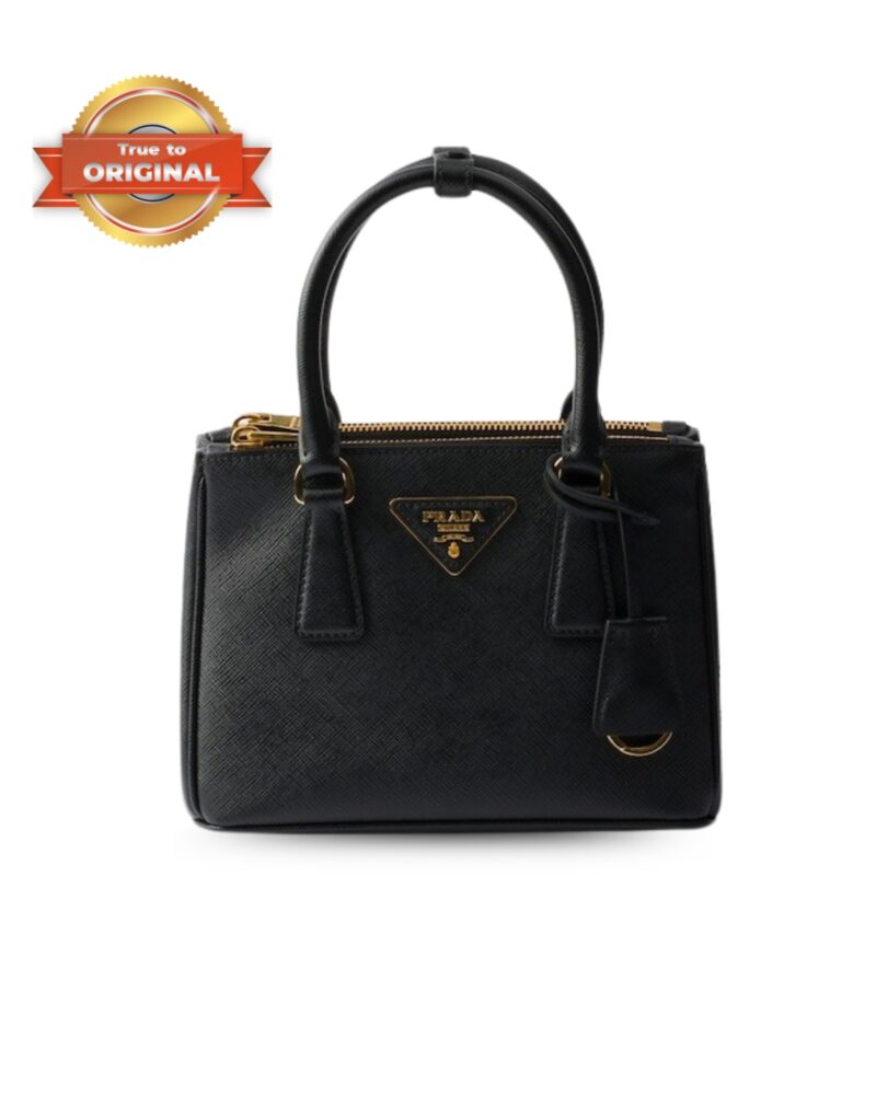 [True-to-ORIGINAL] Prada Galleria Saffiano Mini Bag Black For Women 7.8in/20cm 1BA906_NZV_F0002_V_EOM