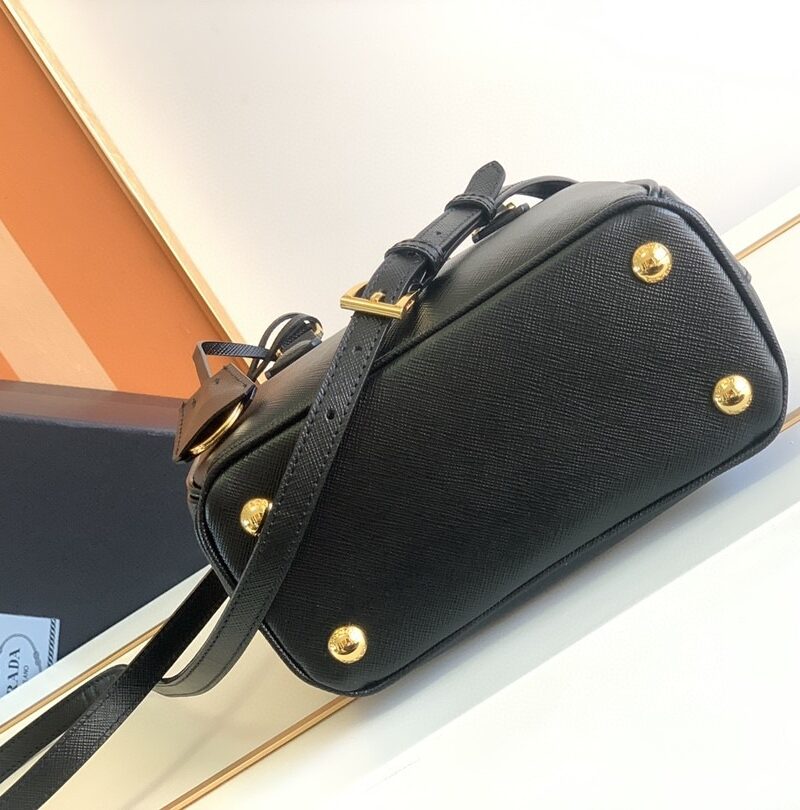 [True-to-ORIGINAL] Prada Galleria Saffiano Mini Bag Black For Women 7.8in/20cm 1BA906_NZV_F0002_V_EOM