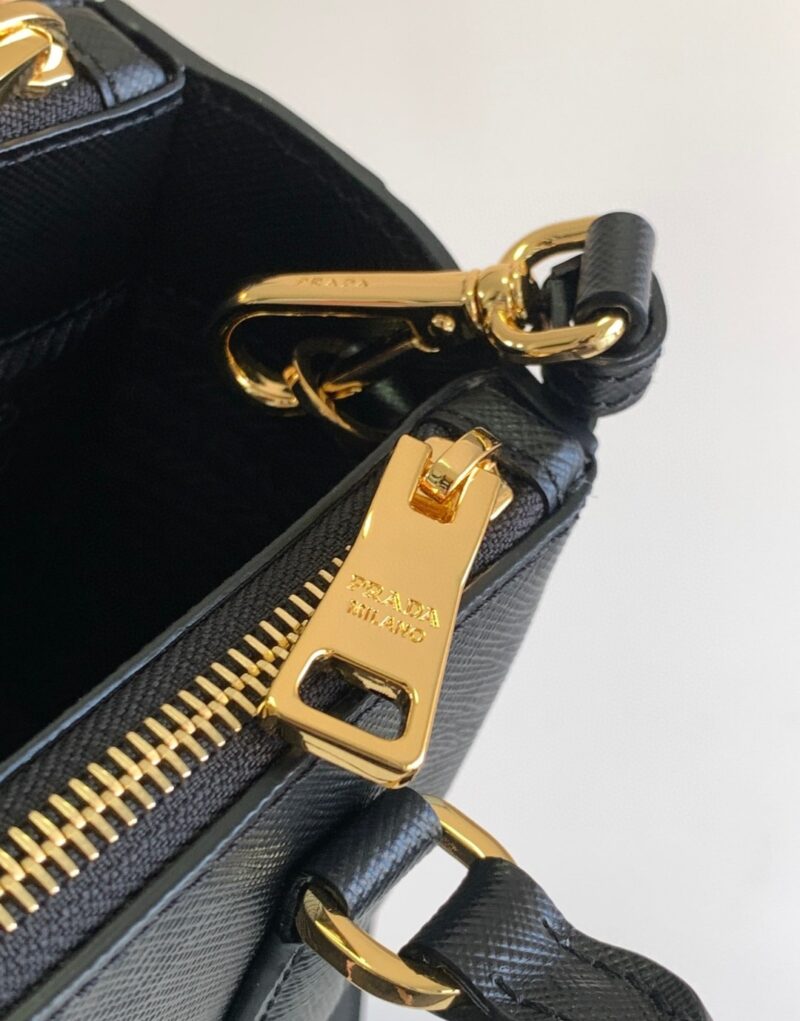 [True-to-ORIGINAL] Prada Galleria Saffiano Mini Bag Black For Women 7.8in/20cm 1BA906_NZV_F0002_V_EOM