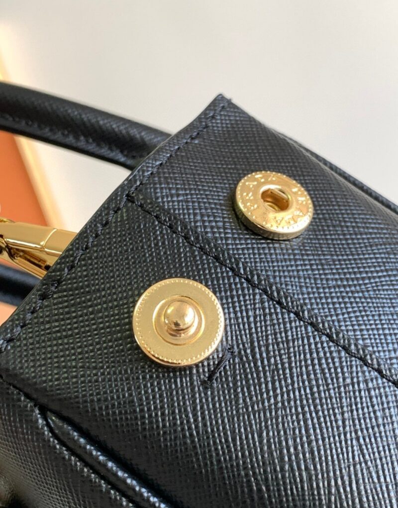 [True-to-ORIGINAL] Prada Galleria Saffiano Mini Bag Black For Women 7.8in/20cm 1BA906_NZV_F0002_V_EOM