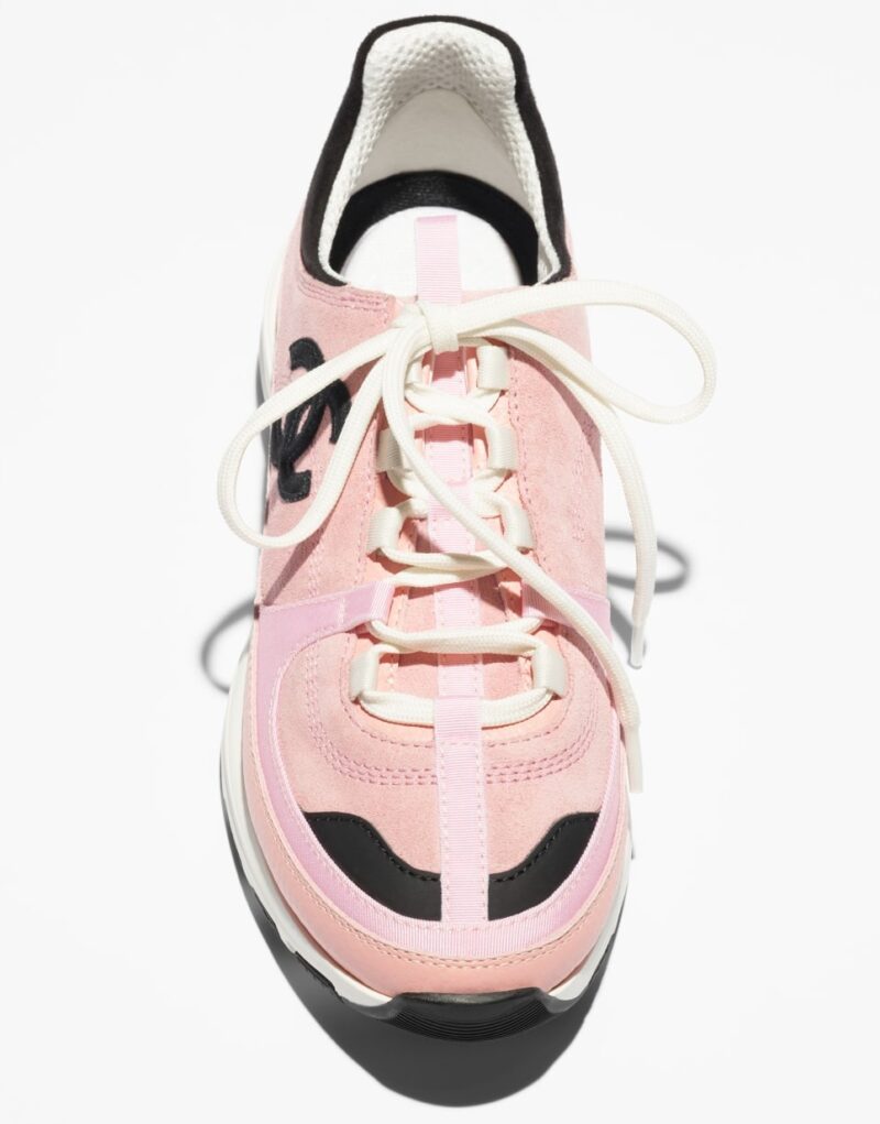 Chanel Trainers Light Pink/Black For Women G47010-B23026-U6221