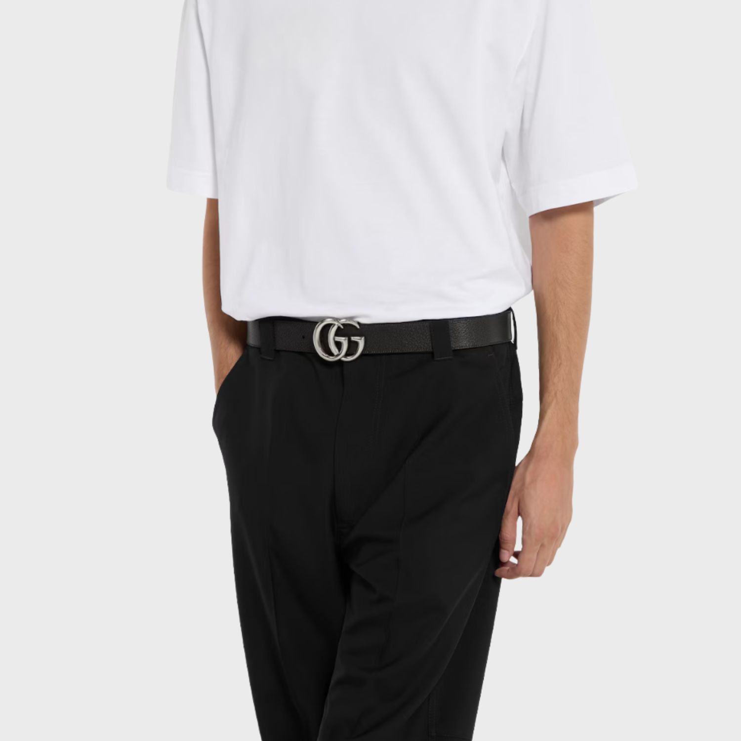 Gucci Reversible GG Marmont Belt Beige Silver Hardware 3.8cm/1.5in - 838593 FAE0Y 9870