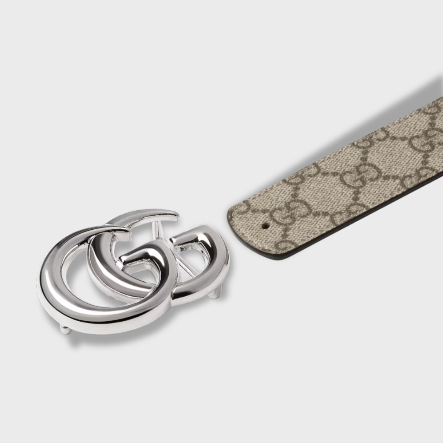 Gucci Reversible GG Marmont Belt Beige Silver Hardware 3.8cm/1.5in - 838593 FAE0Y 9870