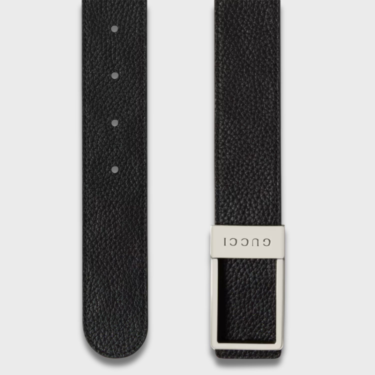 Gucci Reversible With Rectangular Belt Silver-toned Hardware For Men 3.5cm/1.4in - 820724 AAE5X 1000
