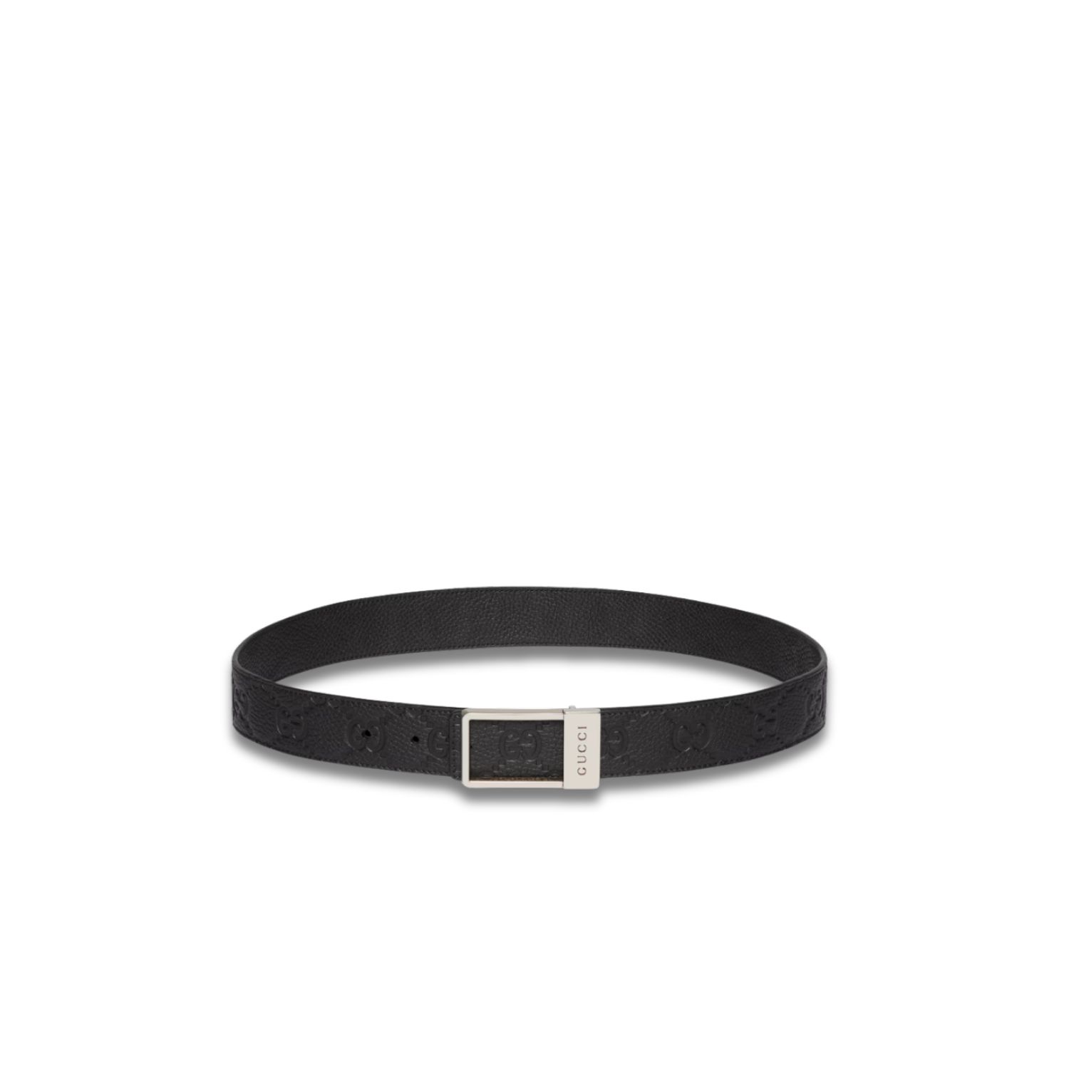 Gucci Reversible With Rectangular Belt Silver-toned Hardware For Men 3.5cm/1.4in - 820724 AAE5X 1000
