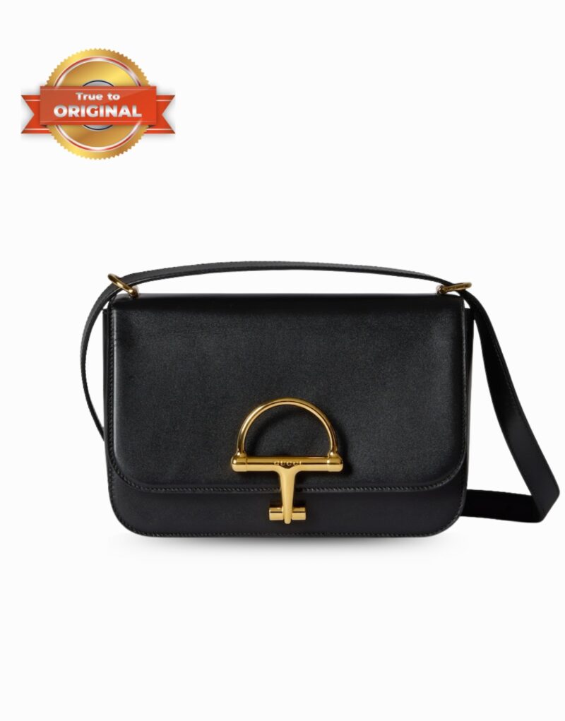 [True-to-ORIGINAL] Gucci Siena Small Shoulder Bag Black For Women 8.9in/22.5cm 846705 AAFKB 1000