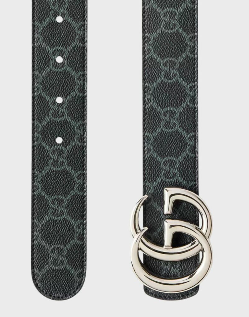 Gucci Reversible GG Marmont Belt Black Silver Hardware 3.8cm/1.5in - 838593 FAEWZ 1000