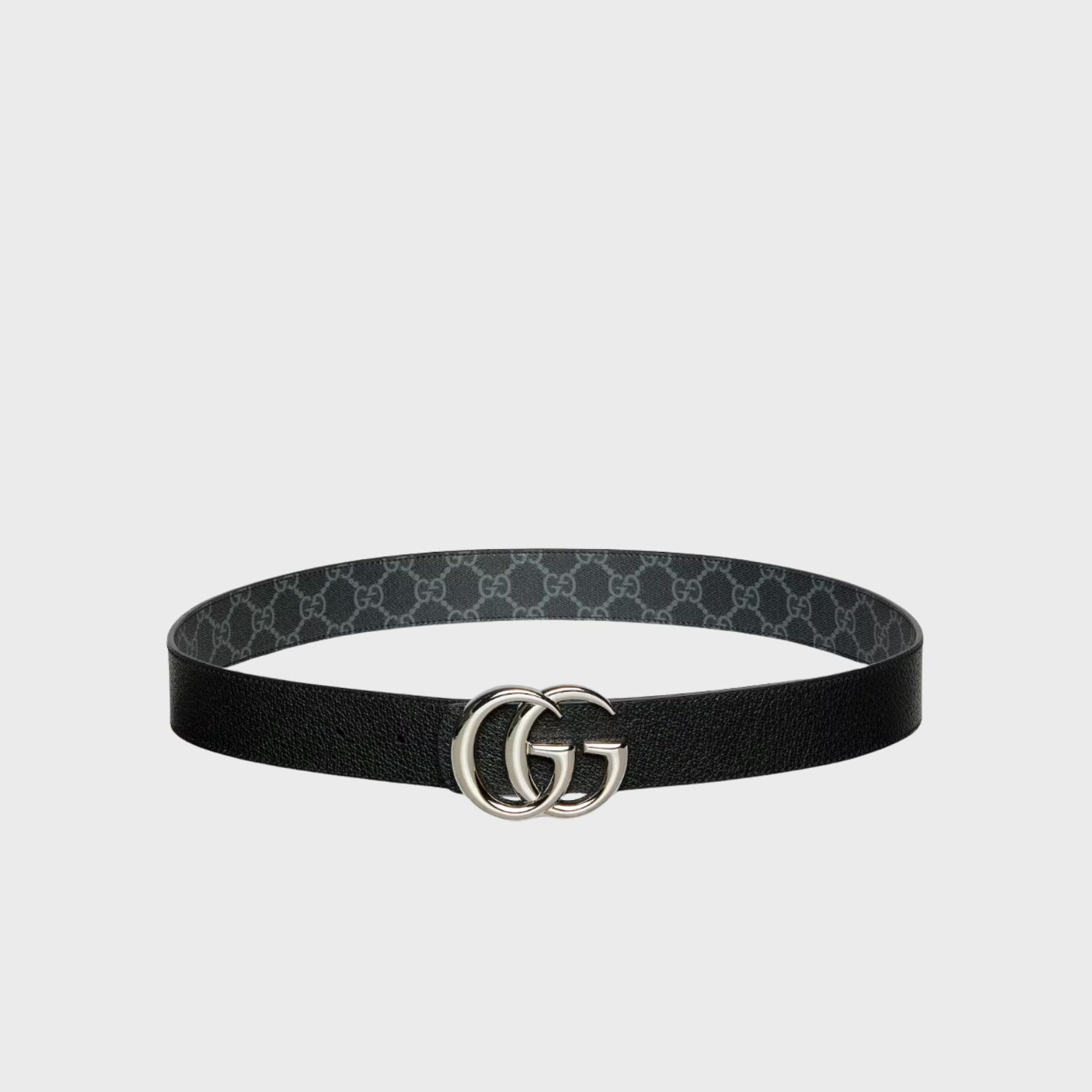 Gucci Reversible GG Marmont Belt Black Silver Hardware 3.8cm/1.5in - 838593 FAEWZ 1000