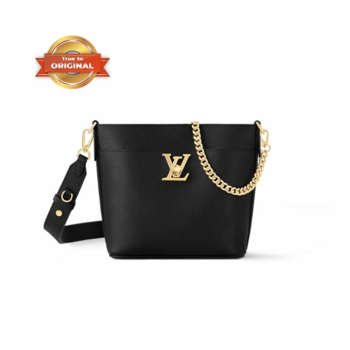 [True-to-ORIGINAL] Louis Vuitton Lock And Walk Bag Black For Women M24006- 20.5 Cm/ 8 Inches