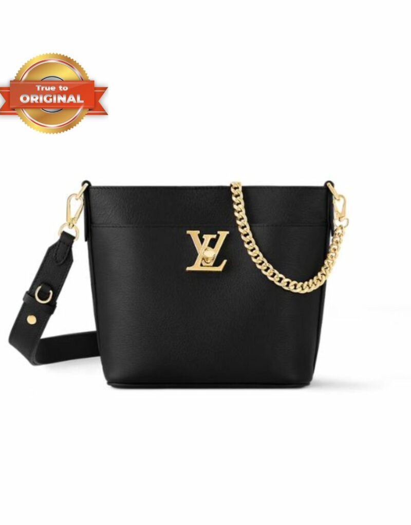 [True-to-ORIGINAL] Louis Vuitton Lock And Walk Bag Black For Women M24006- 20.5 Cm/ 8 Inches