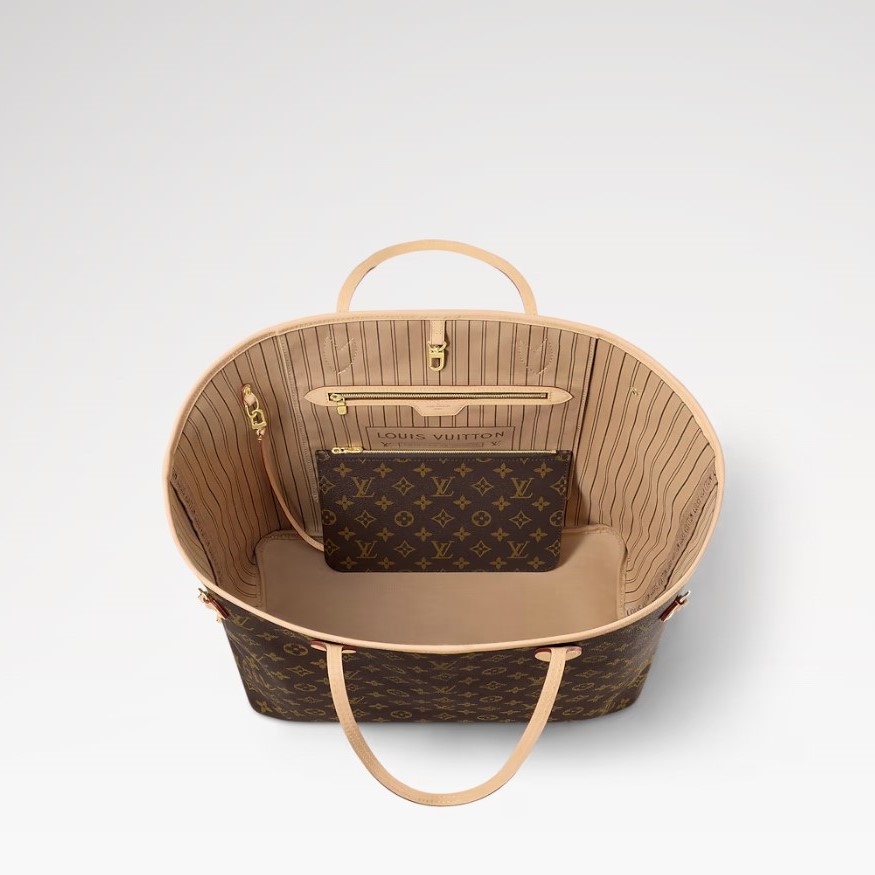 Louis Vuitton Neverfull GM Tote Bag Monogram Canvas Brown For Women 39cm/15.4in M46978