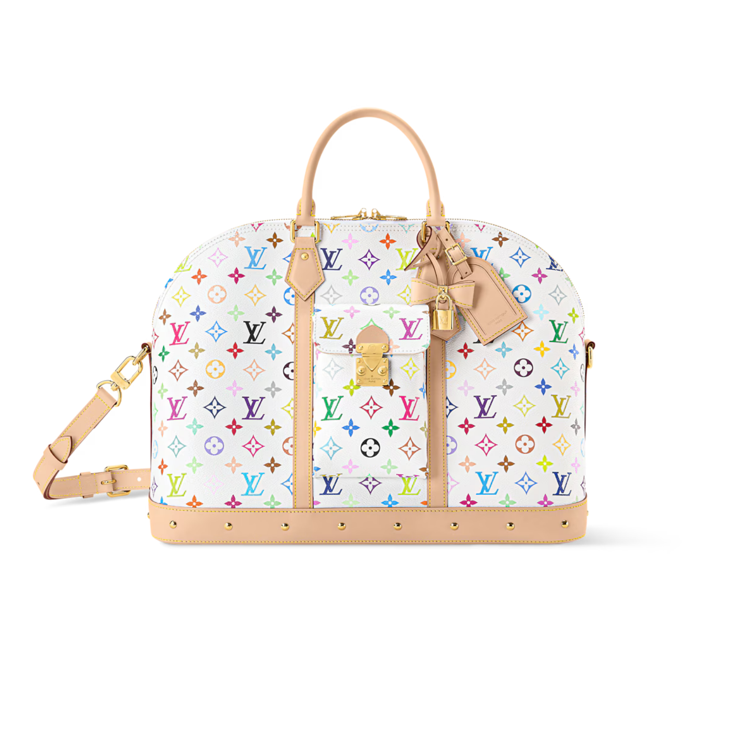 Louis Vuitton LV x TM Alma Travel Crossbody Bag 17.7in/ 45cm Multicolored Gold Hardware For Women M27901