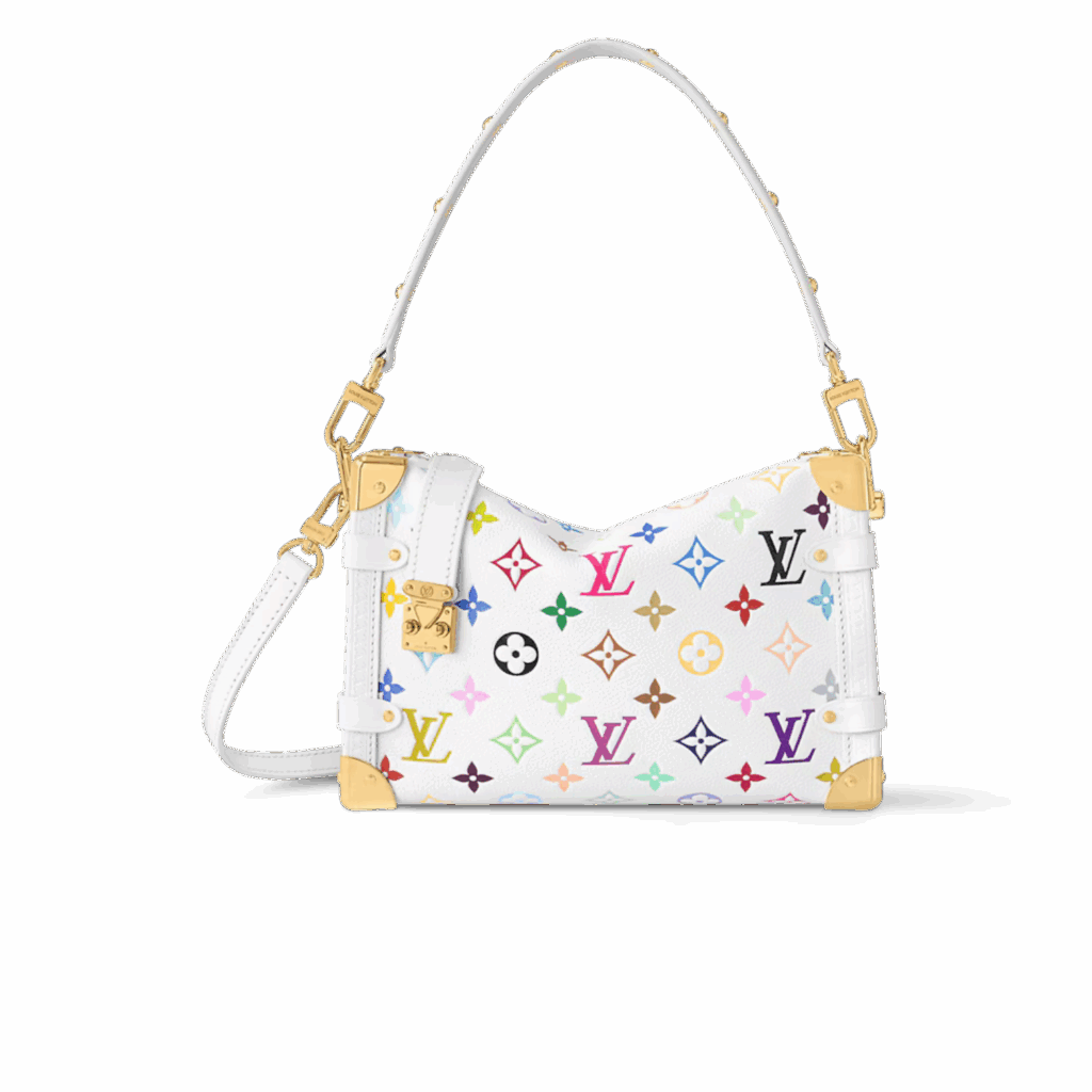 Louis Vuitton LV x TM Side Trunk MM Crossbody Bag 9.4in/ 24cm Multicolored Gold Hardware For Women M14046