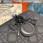 Christian Dior Large Lady Dior Bag Black For Women 12.5in/32cm CD M0566SLOI_M989