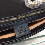 Gucci Marmont Matelass? Shoulder Bag 9.8in/25cm 443496 Calfskin Leather Spring/Summer 2018 Collection, Black