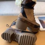Louis Vuitton Laureate Desert Boot Patent Monogram Material Brown For Women LV 1A4XYE