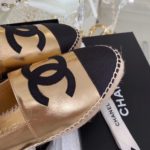 Chanel Espadrilles Rose Gold/Black For Women, Women's Shoes G29762