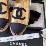 Chanel Espadrilles Rose Gold/Black For Women, Women's Shoes G29762
