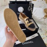 Chanel Espadrilles Rose Gold/Black For Women, Women's Shoes G29762