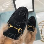 Gucci Women's Princetown Slipper Mules By Velvet Black For Women GG