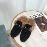 Gucci Women's Princetown Slipper Mules By Velvet Black For Women GG