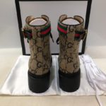 Gucci Trip GG Wool Combat Boots By Canvas Beige/Ebony For Women GG