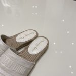 Christian Dior Granville Espadrille White Embossed Lambskin White For Women CD