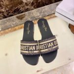 Christian Dior Dway Slide Deep Blue Embroidered Cotton Deep Blue For Women CD KCQ166ERC_S56B