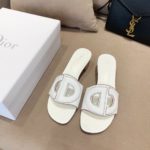 Christian Dior D Club Slide White For Women CD