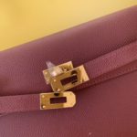 Hermes Kelly Wallet To Go Woc Epsom Wine For Women, Women's Wallet 8.3in/21cm