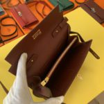 Hermes Kelly Wallet To Go Woc Epsom Wine For Women, Women's Wallet 8.3in/21cm