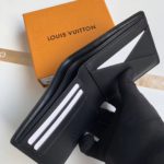 Louis Vuitton Multiple Wallet In Black Monogram Shadow For Men, Men's Wallet 4.5in/11.5cm LV M62901