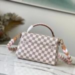 Louis Vuitton Croisette Damier Azur Canvas Pink For Women, Women's Handbag, Shoulder And Crossbody Bags 9.8in/25cm LV N50053