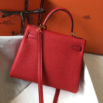 Hermes Kelly 28 Rouge Casaque Togo Bag For Women, Women's Handbags, Shoulder Bags 11in/28cm