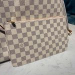 Louis Vuitton Neverfull GM Tote Bag Damier Azur Canvas Rose Ballerine Pink For Women, Women's Handbags, Shoulder Bags 15.4in/39cm LV N41604