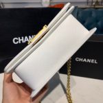 Chanel Small Boy Handbag White For Women, Women's Bags, Shoulder And Crossbody Bags 7.8in/20cm A67085