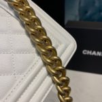 Chanel Small Boy Handbag White For Women, Women's Bags, Shoulder And Crossbody Bags 7.8in/20cm A67085