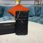 Chanel Classic Cluth With Chain Black For Women, Women's Wallet 7in/18cm AP0990